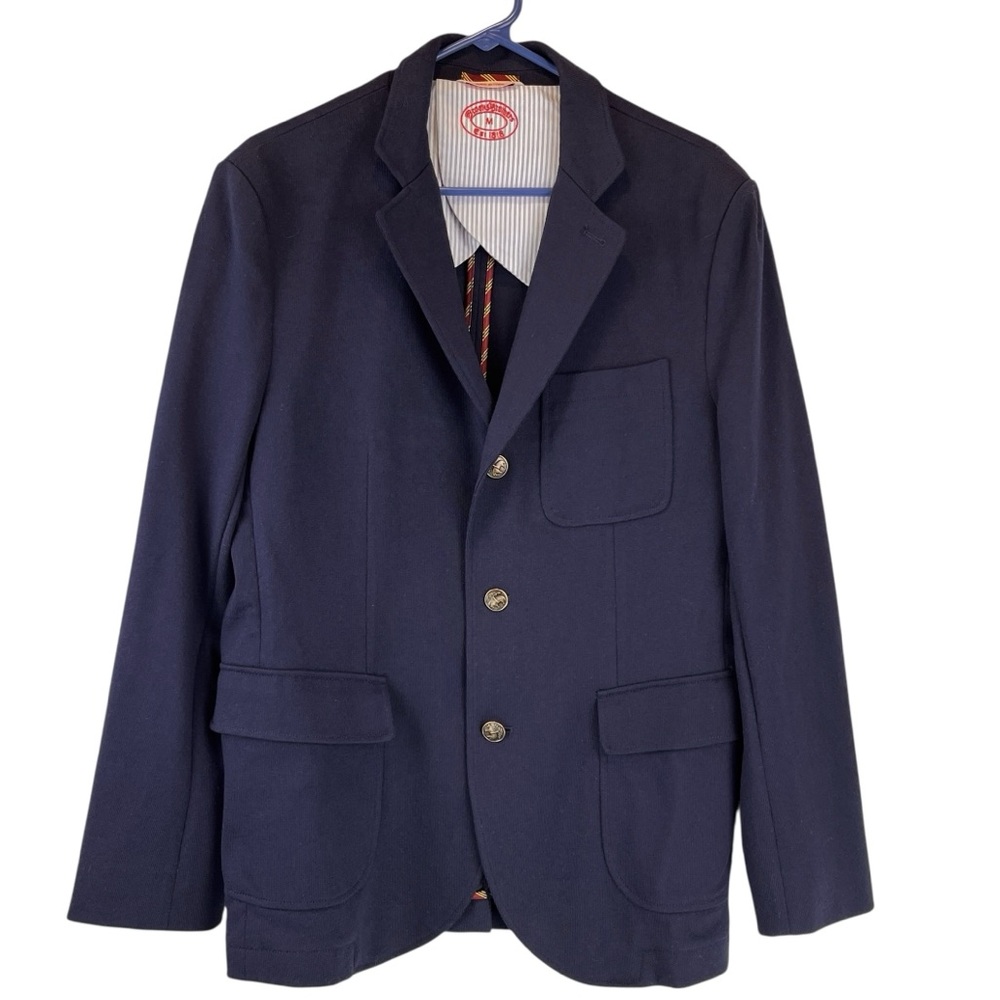 Brooks Brothers Sport Coat Blazer Jacket 100% Cotton Navy Sz M